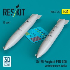 1/32 Su-25 Frogfoot PTB-800 Underwing Fuel Tanks (2pcs)