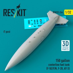 1/32 150 gallon Centerline Fuel Tank for F-5E/F/N, F-20, AT-3 (1pc)