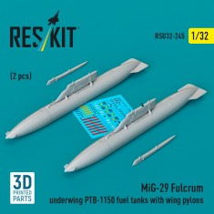 1/32 MiG-29 Fulcrum Underwing PTB-1150 Fuel Tanks with Wing Pylons (2pcs)