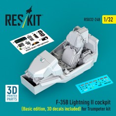 1/32 F-35B Lightning II Cockpit Basic Edition with 3D Decals for Trumpeter Kit
