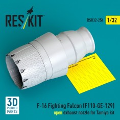 1/32 F-16 Fighting Falcon (F110-Ge-129) Open Exhaust Nozzle for Tamiya Kit