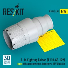 1/32 F-16 F110-GE-129 Open Exhaust Nozzle for Academy/AFV Club