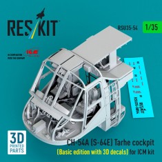 1/35 CH-54A (S-64E) Tarhe Cockpit (Basic edition with 3D decals) for ICM kit