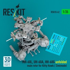 1/35 MH-60L, Uh-60A, HH-60G Unfolded Main Rotor for Kitty Hawk / Zimimodel