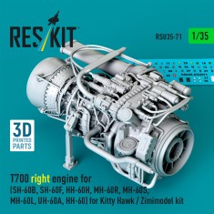1/35 T700 Right Engine for H-60 Series for Kitty Hawk/Zimi