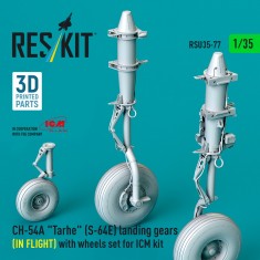 1/35 Ch-54A Tarhe Landing Gear (In Flight) with Wheels Set for ICM Kit
