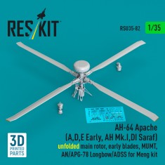 1/35 AH-64 Early Apache Unfolded Rotor w/MUMT & Longbow for Meng