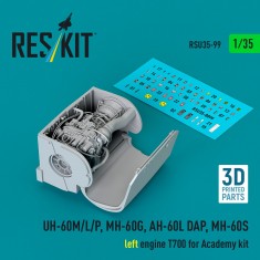 1/35 UH-60M/L/P, MH-60G, AH-60L DAP and MH-60S T700 Engine for Academy Kit