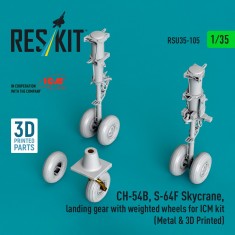 1/35 CH-54B/S-64F Skycrane Landing Gear with Weighted Wheels for ICM Kit