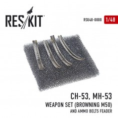 1/48 CH-53, MH-53 Weapon Set (Browning M50) & Ammo Belts Feader for Academy/Revell kits