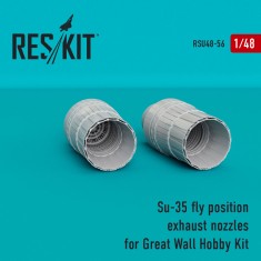 1/48 Su-35 Fly Position Exhaust Nozzles for Great Wall Hobby Kit