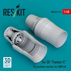 1/48 Su-30 Flanker-C Fly Position Nozzles for Great Wall Hobby Kit