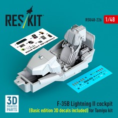 1/48 F-35B Lightning II Cockpit Basic Edition with 3D Decals for Tamiya Kit
