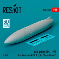 1/48 480 Gallon FPU-12/A Fuel Tank for F/A-18 (E/ F/ G) Super Hornet (1pc)