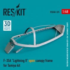 1/48 F-35A Lightning II Open Canopy Frame for Tamiya kit (3D Printing)