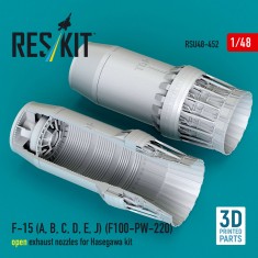 1/48 F-15 A, B, C, D, E, J (F100-PW-220) open Exhaust Nozzles for Hasegawa