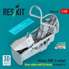 1/48 Mirage-2000-5 Cockpit (Basic edition with 3D decals) for Kinetic kit