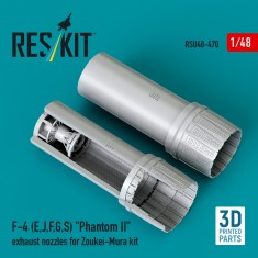 1/48 F-4 (E, J, F, G, S) Phantom II Exhaust Nozzles for Zoukei-Mura kit