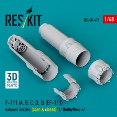 1/48 F-111 A/B/C/D/E (EF-111) Exhaust Nozzles (Open & Closed) for HobbyBoss Kit