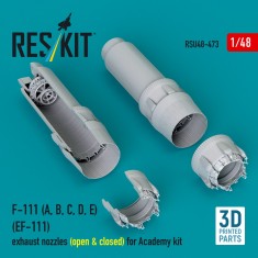 1/48 F-111 A/B/C/D/E (EF-111) Exhaust Nozzles (Open & Closed) for Academy Kit