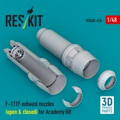 1/48 F-111F Exhaust Nozzles (Open & Closed) for Academy Kit