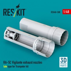 1/48 RA-5C Vigilante Exhaust Nozzles Late Type for Trumpeter Kit