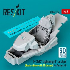 1/48 F-35C Lightning II Cockpit (Basic edition with 3D decals) for Tamiya kit