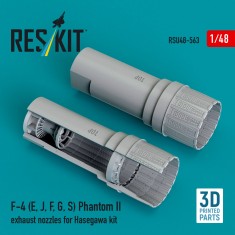 1/48 F-4 (E, J, F, G, S) Phantom II Exhaust Nozzles for Hasegawa kit