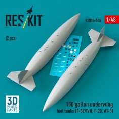 1/48 150 gallon Underwing Fuel Tanks (2pcs) for F-5E/F/N, F-20, AT-3