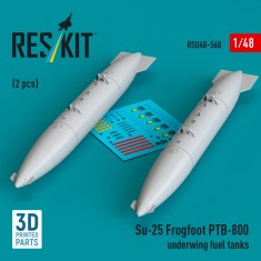 1/48 Su-25 Frogfoot PTB-800 Underwing Fuel Tanks (2pcs)