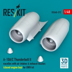 1/48 A-10A/C Thunderbolt II Nacelles Closed Bay for GWH