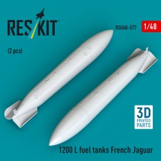 1/48 1200L Fuel Tanks French Jaguar (2pcs)
