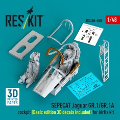 1/48 SEPECAT Jaguar GR.1/GR.1A Cockpit Basic with 3D Decals for Airfix Kit