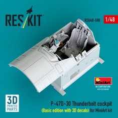1/48 P-47D-30 Thunderbolt Cockpit (Basic edition with 3D decals) for MiniArt kit