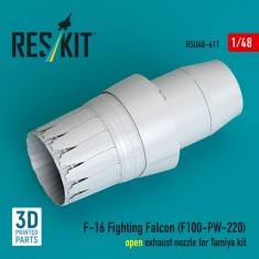 1/48 F-16 Fighting Falcon (F100-PW-220) Open Exhaust Nozzle for Tamiya Kit