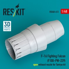 1/48 F-16 Fighting Falcon (F100-PW-229) Open Exhaust Nozzle for Tamiya Kit
