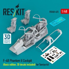 1/48 F-4B Phantom II Cockpit Basic with 3D Decals for Tamiya Kit
