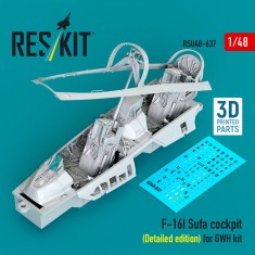 1/48 F-16I Sufa Cockpit Detailed for Great Wall Hobby Kit