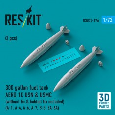 1/72 300 gallon Fuel Tank AERO 1D USN and USMC (2pcs) for A-1, A-4, A-6, A-7, S-3, EA-6A