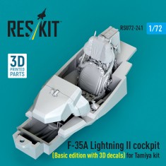 1/72 F-35A Lightning II Cockpit (Basic edition with 3D decals) for Tamiya kit