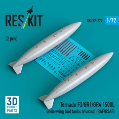 1/72 RAF/RSAF Tornado F3/GR1/GR4 1500L Underwing Fuel Tanks (riveted) 2pcs