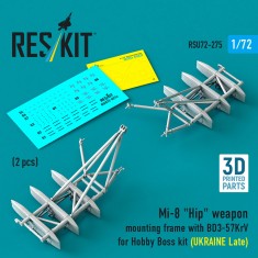 1/72 Mi-8 Hip Weapon Mounting Frame with BD3-57KrV for HobbyBoss (UKRAINE Late)