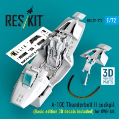 1/72 A-10C Thunderbolt II Cockpit Basic with 3D Decals for Great Wall Hobby Kit