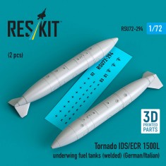 1/72 German/Italian Tornado IDS/ECR 1500L Underwing Fuel Tanks (welded)