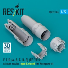 1/72 F-111 A/B/C/D/E (EF-111) Exhaust Nozzles (Open & Closed) for Hasegawa Kit