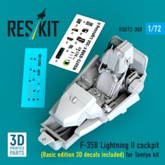 1/72 F-35B Lightning II Cockpit Basic with 3D Decals for Tamiya Kit