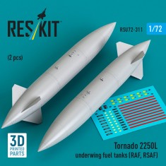 1/72 RAF/RSAF Tornado 2250L Underwing Fuel Tanks (2pcs)