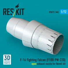 1/72 F-16 Fighting Falcon F100-PW-220 Open Exhaust Nozzle for Revell Kit