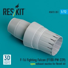 1/72 F-16 Fighting Falcon F100-PW-229 Open Exhaust Nozzle for Revell Kit