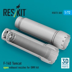 1/72 F-14D Tomcat Open Exhaust Nozzles for G.W.H Kit